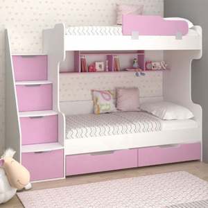 Детская двухъярусная кровать нового дизайна, детская двухъярусная кровать, двухъярусная кровать с шагами (7 различных цветов) - Product Image 5