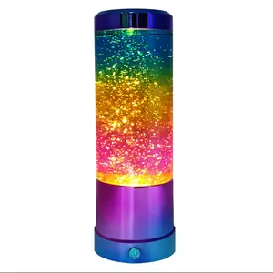 Alta Qualidade Por Atacado Mood Light Decorações Colorido Novidade Lâmpada Led Rainbow Glitter Lâmpada Lava Gift Night Light