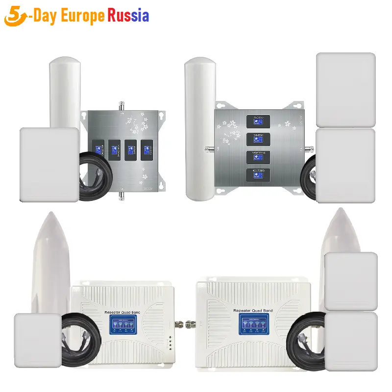 Europe Local Warehouse 3 Days Delivery 4-Band Cellular Amplifier Signal Repeater Booster B20 B28 B7 B8 B3 B1 700 800 2600MHZ