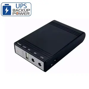 DC çıkış güç banka USB 5V DC 12V 9V UPS pili yedekleme güç bankası için kesintisiz güç kaynağı yönlendirici modem kamera