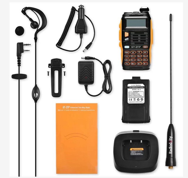 Wholesale GT-3TP Walkie Talkie, High Power Ham Radio Handheld GT-3TP Mark III, Dual Band 8W Two Way Radio