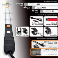 GNSOURCE 10-16V Lampu Penanda Samping LED 2-Switch Dimmable 3m Amber/Putih Sekrup/Klip untuk Camper/Kanopi/Truk/Kendaraan 4x4 360LM