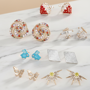 Anting Tusuk Wanita Model Korea Terbaru Desain Bunga Trendi Warna-warni Zirkonia Bintang untuk Remaja Putri dan Dewasa dari Xuping Jewelry Wholesale Fashion - Product Image 3