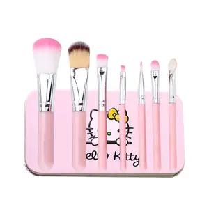 Wholesale Helloed Kitty Makeup Brushes With Cute Box Pink Cosmetic Brushes Makeup Brush Set Professional Beauty Tools