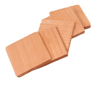 Sous-verre carré en bois de hêtre, tapis isolant thermique, style japonais, antidérapant, pour tasses à thé et à café - Product Image 1