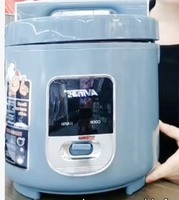 Rice Cooker Listrik Avinas AV-507 Ukuran Keluarga 5L 900W, Panci Dalam Anti Lengket Aluminium, Pengukus Makanan untuk Memasak Sehat di Rumah