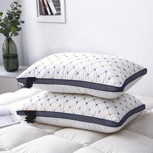 Hot Bán 100% Polyester Giường Gối Mềm Bộ Đồ Giường Đôi Dòng Tùy Chỉnh Khách Sạn Giường Gối - Product Image 1