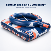Bateau gonflable géant avec lanceur d'eau motorisé et commande par joystick pour adultes, personnalisable OEM