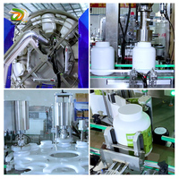 Ligne de remplissage et d'étiquetage de lait en poudre de protéines en poudre entièrement automatique pour bouteilles, bocaux avec remplisseur de tarière