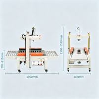 Scelleuse automatique électrique de cartons et de caisses DQFXC5045X, machine d'emballage pour boissons avec convoyeur latéral