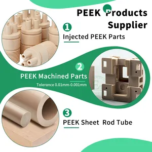 OEM Custom modificato in fibra di vetro rinforzata PEEK boccola resistente al calore e ad alta resistenza PEEK + GF30 manica