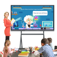 Tableaux interactifs numériques intelligents à écran plat tactile 4K LCD de 55, 65, 75, 85, 86, 98 et 110 pouces pour l'enseignement scolaire