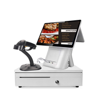 Pos кассовые продажи и розничная оплата 15,6 ''с двойным дисплеем I5 Windows11 система Pos для ресторана с внутренним принтером
