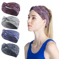 Bandeaux absorbants de transpiration en tissu floral pour le sport, accessoires de mode pour cheveux, pour la course en extérieur, le fitness et le yoga, pour hommes et femmes, vente en gros