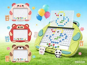 Lavagna Magnetica per Disegnare, Giocattolo con Animali Cartoon: Elefante, Maiale, <span class=keywords><strong>Koala</strong></span>, Rana, Lavagna per Scrivere e Disegnare per Bambini - Product Image 5