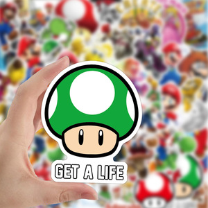 200 autocollants pour carnet en PVC de dessin animé <span class=keywords><strong>Mario</strong></span>, vernis UV, impression numérique, imperméable, décoration de sac, étui de téléphone, scooter, vente en gros - Product Image 3