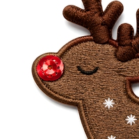 Patch brodé renne de Noël, logo personnalisé, décoration de fêtes pour vêtements, sacs, chapeaux