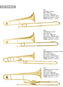 Vente en gros/OEM/<span class=keywords><strong>prix</strong></span> d'usine <span class=keywords><strong>Trombone</strong></span> ténor professionnel Hotsale <span class=keywords><strong>Trombone</strong></span> à piston à clé avec étui en or ABC1504 - Product Image 2