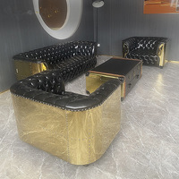 Table basse de style aviateur rétro industriel, en aluminium durable, avec chaise antique pour le salon