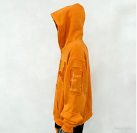 Nouveau design – Sweat à capuche court personnalisé, style streetwear, délavé au soleil, effet déchiré, avec fermeture éclair, coupe et couture sur mesure