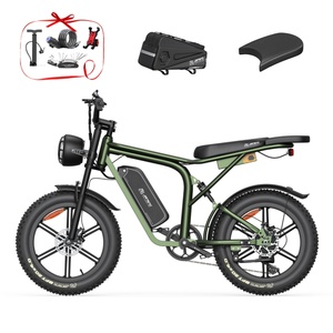 Bicicleta eléctrica de montaña EU Warehouse X80 con llantas gruesas de 20 pulgadas, 250W, 48V, batería extraíble de 17Ah, freno de disco, suspensión completa, todoterreno, resistente. - Product Image 1