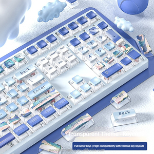 Capuchons de touches personnalisés, prix d'usine, couleurs, capuchons de touches PBT double injection Cherry 153 touches <span class=keywords><strong>Gmk</strong></span> pour clavier de jeu - Product Image 6