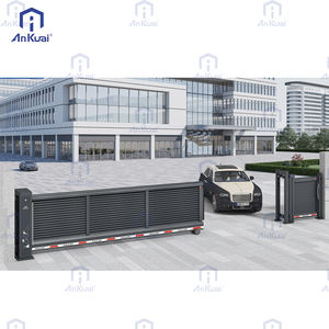 Fabricante Ankuai, puerta corredera automática, Material recubierto <span class=keywords><strong>de</strong></span> polvo, puerta <span class=keywords><strong>de</strong></span> entrada, casa, puerta Industrial <span class=keywords><strong>de</strong></span> aleación <span class=keywords><strong>de</strong></span> aluminio para exteriores - Product Image 3