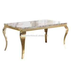 Semplicità Moderna Durevole In Acciaio Inox Mobili Per La Casa Tavolo Da Pranzo Con 6 Sedie Per La Vendita - Product Image 5