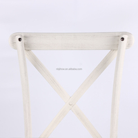 Chaise empilable LIMEWASH en résine KD à dossier croisé, design moderne, résistante à l'eau, pour usage intérieur/extérieur, chaise de salle à manger commerciale