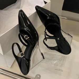 Sandales transparentes à talons compensés pour femmes - Product Image 3