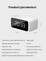 Draagbare 15W Snel Draadloos Opladen Led-Display Met Type-C Verbinding Wekker Tijd Mobiele Telefoon Oplader