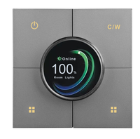 {Manufacturer} Interrupteur intelligent Tuya avec variateur de lumière Zigbee 2 voies EU/UK Blanc 86x86x45mm Contrôle par application Automatisation domestique et hôtelière Google Home