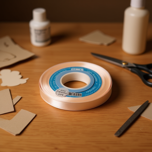 Nastro in Raso Ilan 0,6cm 25Y Colore Salmone per Artigianato - Product Image 2