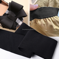 Bande élastique en nylon noir et blanc brillant texturé, largeur 1-5 cm, pour chaussures, chapeaux, pantalons, jupes, soutiens-gorge et bretelles de sous-vêtements