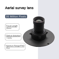 Objectif de topographie aérienne 25 mm F5.6 35MP APS-C Sony E Mount à faible distorsion pour la cartographie par drone et la photogrammétrie