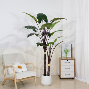 Nouveau Design Artificielle Alocasia Arbre Simulation Plante Verte <span class=keywords><strong>Arum</strong></span> Feuilles En Pot Bureau Intérieur Décoration Plante - Product Image 4