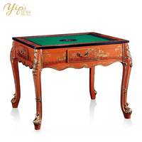 Table de jeu de mahjong Yips LD-1901-1766C, table de jeu de mahjong solide, style chinois traditionnel, motif de paysage peint à la main, pour chambre à coucher, salon