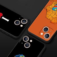 Coque de téléphone portable avec design du drapeau du Congo, impression par sublimation, peinture UV pour iPhone 11 12 13 14 15 16 Pro Max