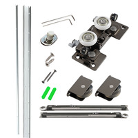 Sistema de Riel Deslizante Invisible para Puerta Corredera de Apartamento Moderno y Duradero, Mecanismo de Guía de Rodillos Oculto de Aleación de Zinc