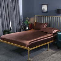 Draps en soie de mûrier 100% personnalisés en couleur et en épaisseur, couvre-lits en soie, draps plats en soie de luxe, draps-housses