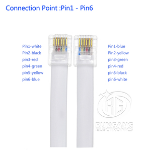 <span class=keywords><strong>สาย</strong></span>โทรศัพท์แบบแบน RG Rj11 <span class=keywords><strong>ขนาด</strong></span> 26AWG ตัวนำทอง<span class=keywords><strong>แดง</strong></span>แบบตีเกลียว 6p6c RJ12 <span class=keywords><strong>สาย</strong></span>แพทช์ส่งสัญญาณเสียง CAT3 <span class=keywords><strong>สาย</strong></span> RoHS - Product Image 5