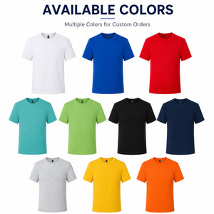 T-shirt uni à manches courtes et col rond pour adulte, 100 % coton, avec logo personnalisé, doux, respirant, de qualité supérieure, vente en gros, plusieurs couleurs - Product Image 3
