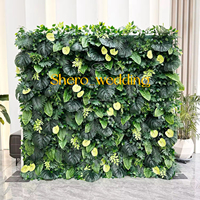 Mur de fleurs 5D OEM de luxe, magnifique mur de fleurs artificielles, fond de scène 8ft x 8ft, décoration pour mariage, fête, maison