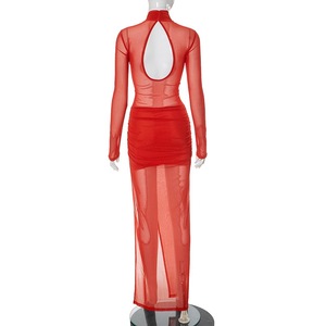 <span class=keywords><strong>Abito</strong></span> a <span class=keywords><strong>spacco</strong></span> <span class=keywords><strong>lungo</strong></span> <span class=keywords><strong>abito</strong></span> aderente a maglia rossa di san valentino - Product Image 6