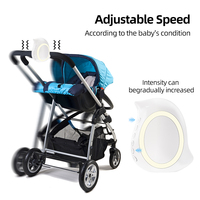 Berceau automatique pour poussette avec musique Bluetooth et lumière LED respirante pour bébé, accessoire de voyage, 11 sons de bruit blanc et minuteur