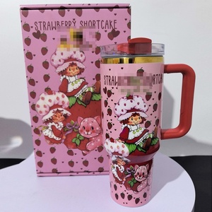 New 304 Stainless Steel Vacuum Insulated Straw Cup for Girls with Handle Cartoon Design <b>Large</b> Capacity <b>Gift</b> <b>Box</b> Packaging - Product Image 3