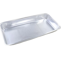 Conteneur en aluminium personnalisé de 3900 ml, 433x216x54 mm, grand format, jetable, rectangulaire, avec couvercle, pour la restauration et le barbecue
