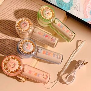 Cute Handheld Fan With Rabbit And Cat Design Rechargeable <b>Battery</b> <b>Operated</b> Portable Mini Cooler For Indoor Outdoor Use - Product Image 5
