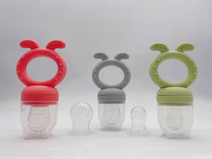 Jouet de dentition en <span class=keywords><strong>Silicone</strong></span> sans BPA de qualité alimentaire, facile à nettoyer, sucette d'alimentation de fruits pour bébé, vente en gros - Product Image 3