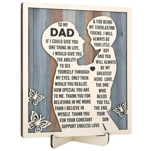 Letrero de madera para pared con silueta de madre e hija, decoración rústica para el hogar, regalo para mamá, cumpleaños, día de la madre, arte enmarcado en madera de boj - Product Image 5